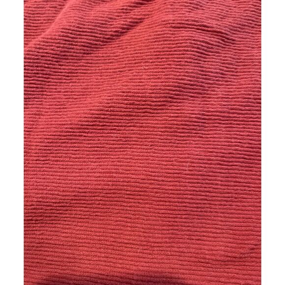 Madewell Red Ribbed Long Sleeve Buttoned Top - XXS - 100% Cotton - Picture 5 of 5